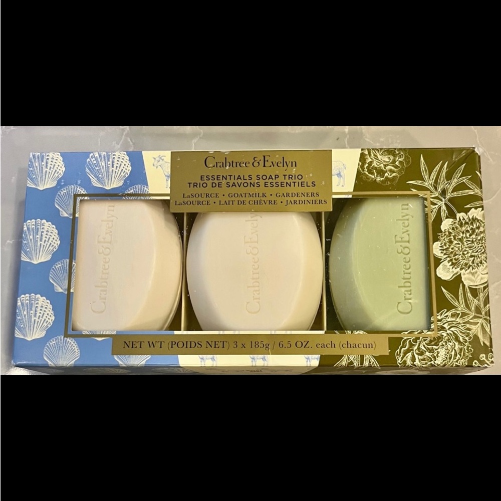 COPY - Crabtree & Evelyn Essentials Soap Goatmilk, LaSource & Gardeners Set Of …